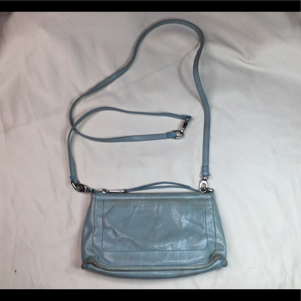 Hobo Blue Leather Cadence Convertible Crossbody
